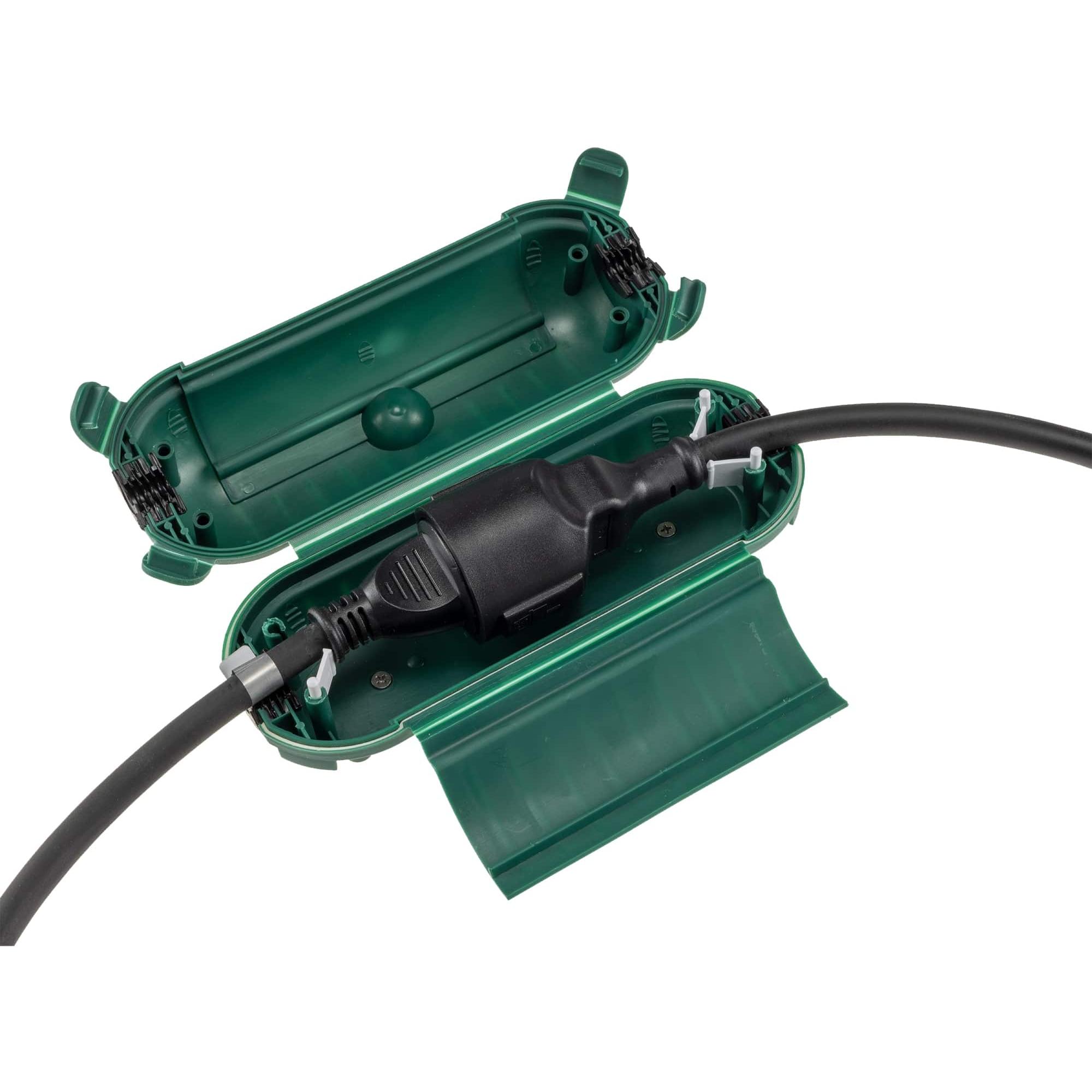Chilitec, Kabelbox, Sicherheits-Schutzbox für Kabel, IP44, 210x80 mm, grün