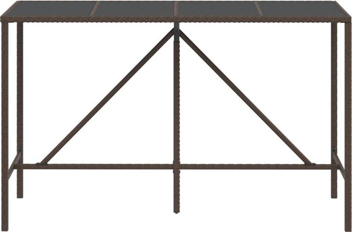 Produktbild vidaXL Bartisch mit Glasplatte (180 x 70 x 110 cm)