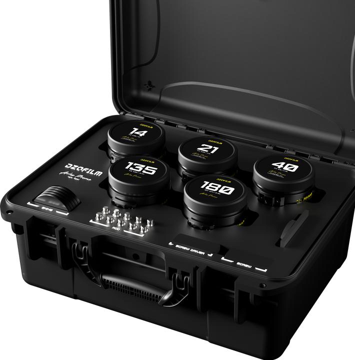 Actual product image Dzofilm Arles 5-Lens Kit 14/21/40/135/180mm FF/VV Prime Cine Lens for PL (imperial) (PL, full size)