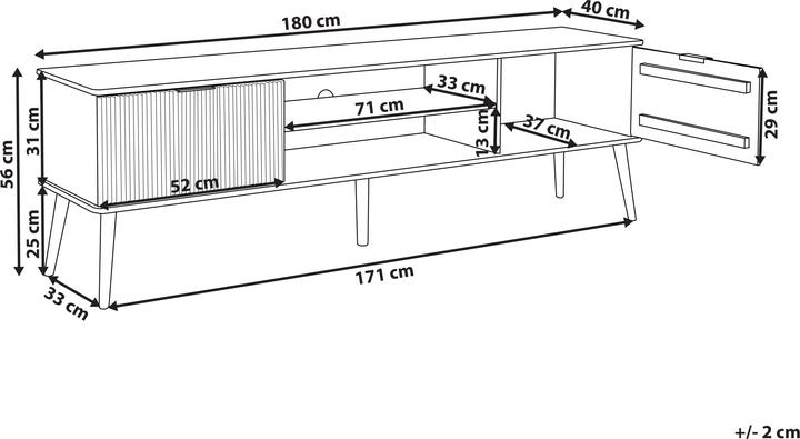 Image du produit Beliani Timmins (40 x 180 x 56 cm)