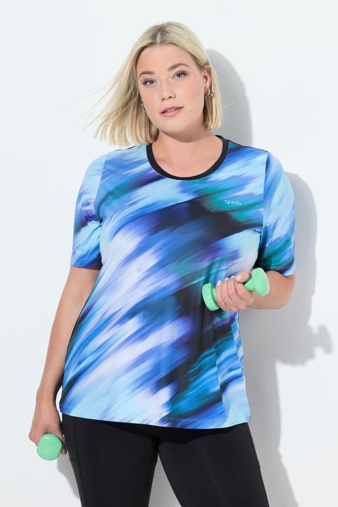 Immagine prodotto Ulla Popken T-shirt con scollo a girocollo, mezze maniche, apertura sul retro e materiale riciclato (56)