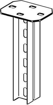 Niedax NIE HDUF50/600 HÃ¤ngestiel Doppel-U-Profil 50x22x600mm feuerverz.