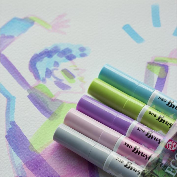 Image du produit Talens Pastel Ecoline Brushpen (Multicolore, 5 x)