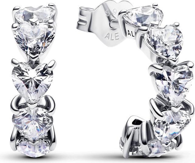 Produktbild Pandora Sparkling Heart Open Hoop Earrings (Sterling Silber 925)