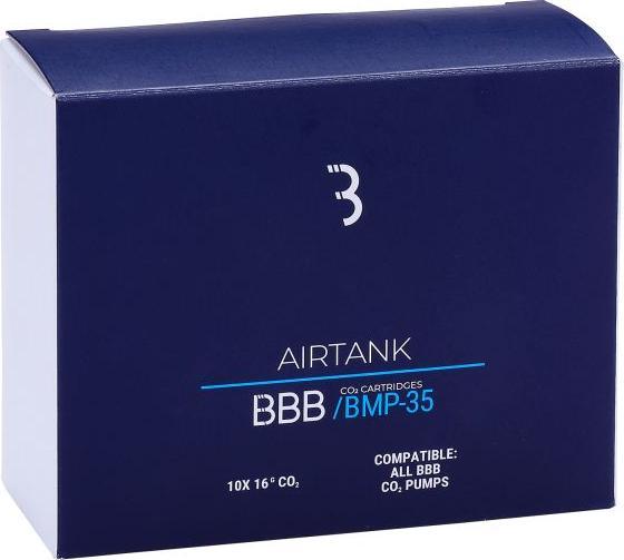 BBB Cartuccia CO² Road AirTank 16g, 10 pezzi. (Cartucce CO2 di ricambio)