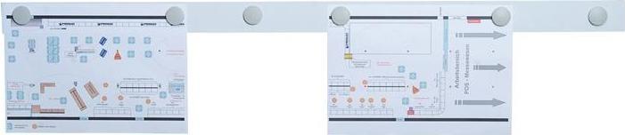 Productafbeelding Magnetoplan MAGNETOWALL - Wandgordijnrail (10 x)