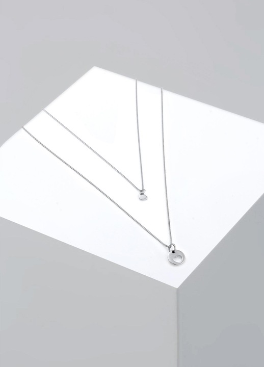 Image du produit Elli Set Mutter Kind Herz Cut-Out (Argent 925, 45 cm)