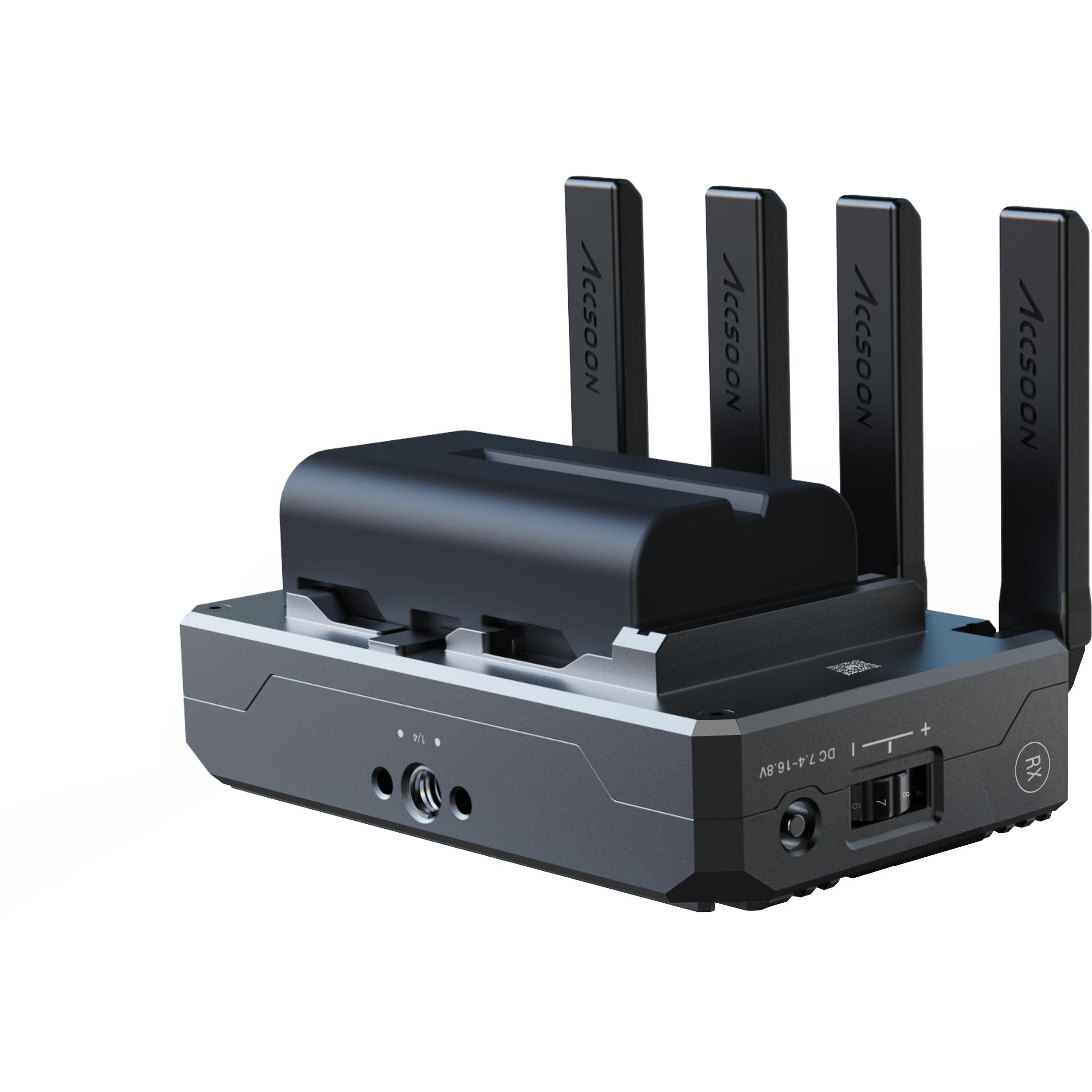 Accsoon CineView Quad (150 m, HDCP), Trasmettitore wireless, Nero