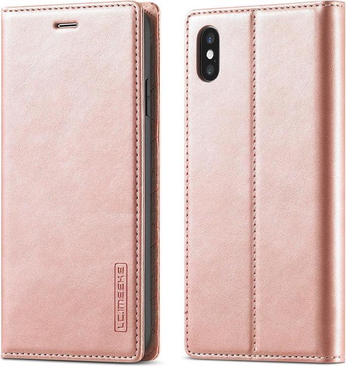 Image du produit Cover-Discount iPhone Xs / X - Stand Flip Case Cover rose (Apple iPhone XS)