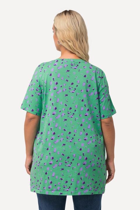Produktbild Ulla Popken Longshirt, Fleckenmuster, Carree-Ausschnitt, Halbarm (42, 44)