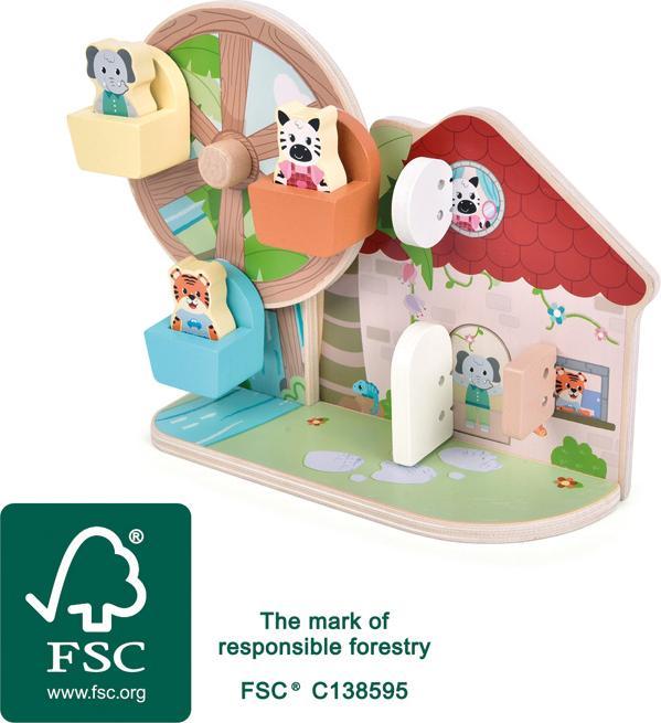 Produktbild small foot Motorikspielzeug Riesenrad „Jungle Friends“