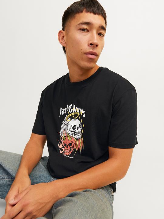 Produktbild Jack & Jones Jorseven Skull Tee Ss Crew Neck Sn (L)