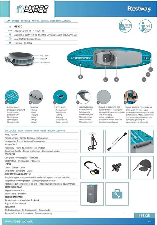 Image du produit Bestway Aqua Drifter (11')