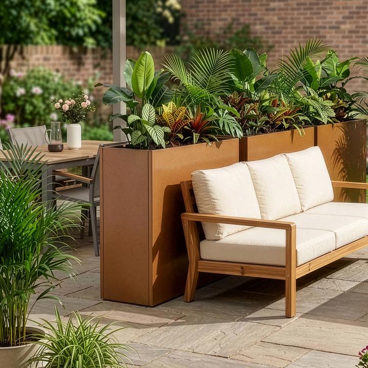 Produktbild Casa.Pro Pflanzkübel Vaargel 82x90x30 cm verzinkter Stahl Braun
