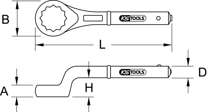 Productafbeelding KS Tools Combinatiesleutel geslingerd (105 mm)