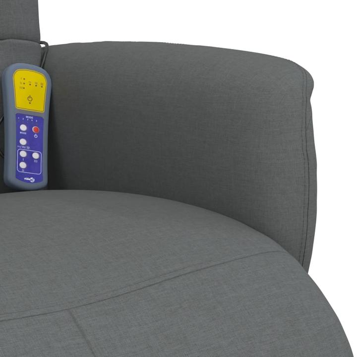 Actual product image vidaXL Massage chair with footrest dark grey fabric, colour
