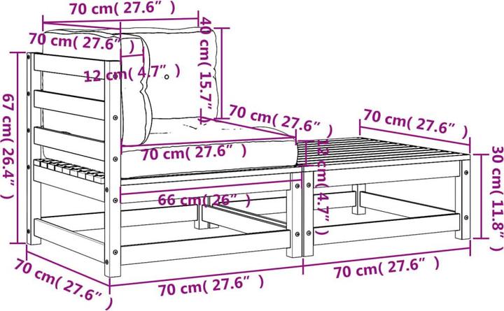 Image du produit vidaXL Gartensofa
