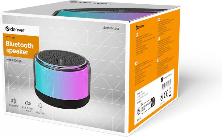 Actual product image Denver BTP-103 BT Loudspeaker (Rechargeable battery operated)