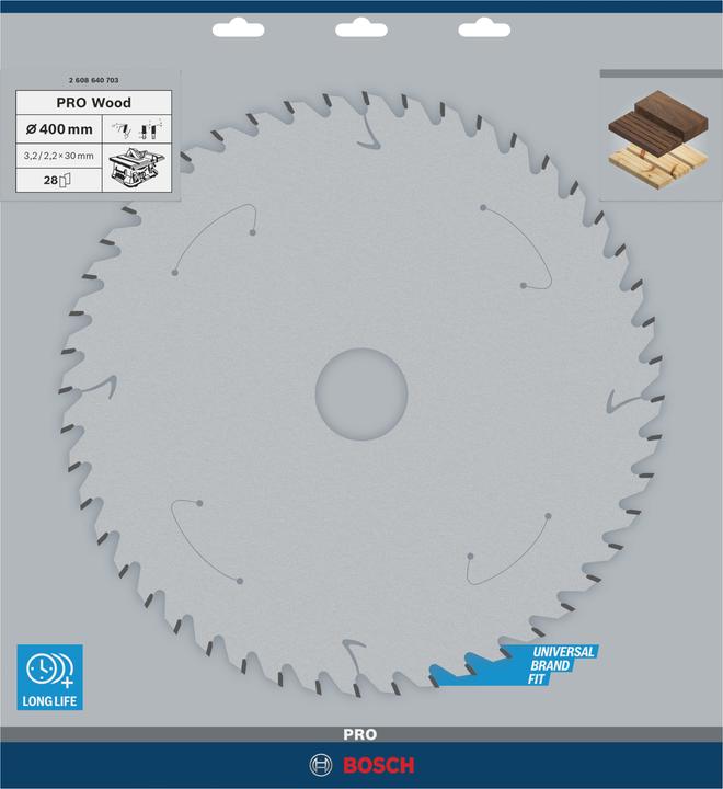 Produktbild Bosch Professional Zubehör PRO Wood Kreissägeblatt, 400 x 3.2 x 30 mm