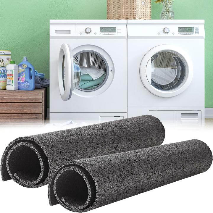 Nedis 2er-Set Anti-Vibrations-Matte aus Gummi, 60 x 0,6 x 60 cm