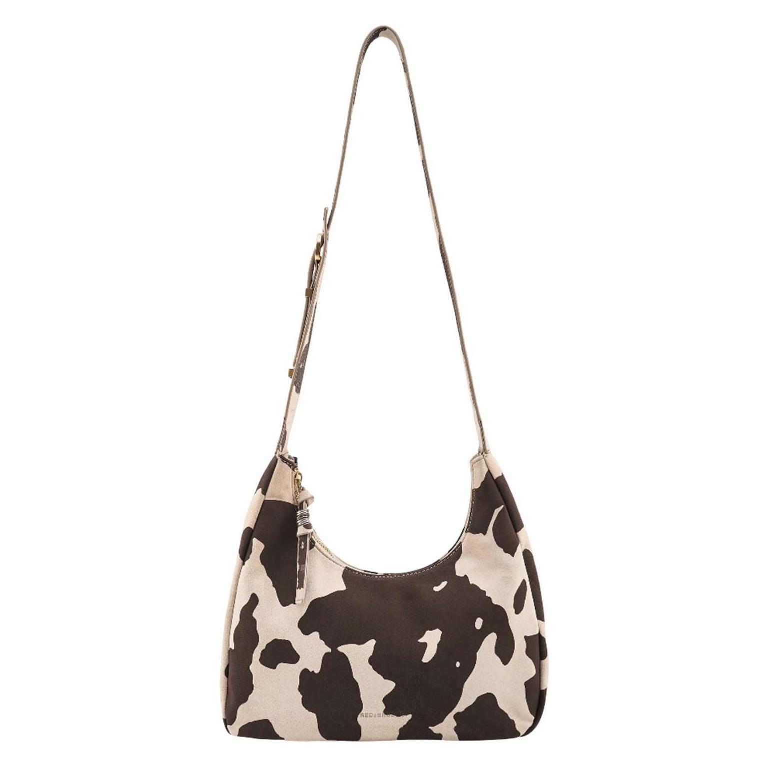FredsBruder, Damen, Handtasche, Velvet Wild Midi Hobo, Braun