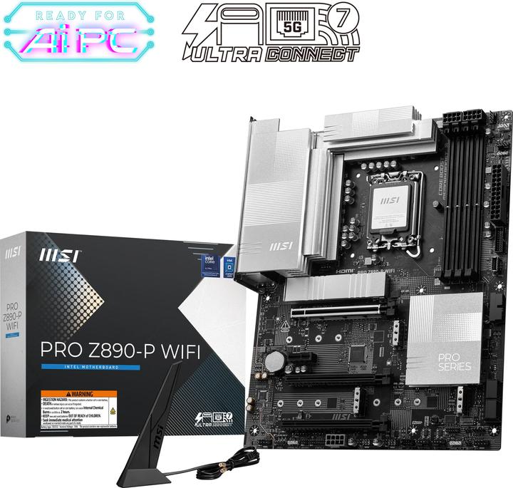 Actual product image MSI PRO Z890-P WIFI (LGA 1851, Intel Z890, ATX)
