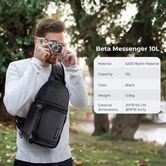 Actual product image K&F Concept Beta Messenger 10 l photo backpack - black (Camera backpack, 10 l)