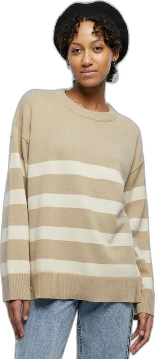 Image du produit Urban Classics Ladies Striped Knit Crew Sweater (M)
