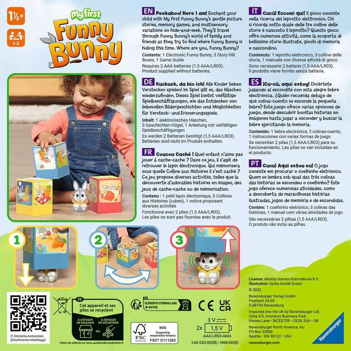 Produktbild Ravensburger My first Funny Bunny D/F/I/E/EN/PT (Deutsch, Französisch, Italienisch, Englisch)