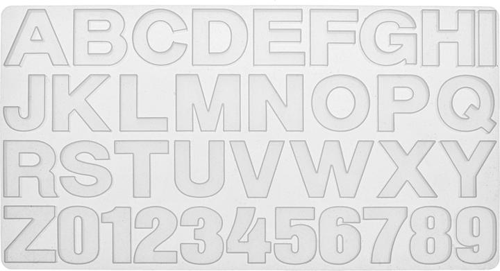 Glorex Silicone mould 36 x 19 cm 36 pieces, letters and numbers (42 x 36 x 19 cm)