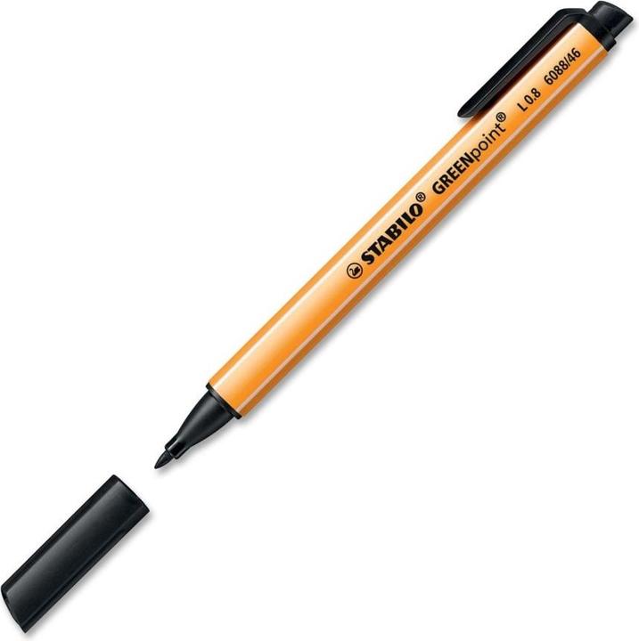 Produktbild STABILO GREENpoint umweltfreundlicher Filzschreiber (Rot, Schwarz, Grün, Blau, 4 x)