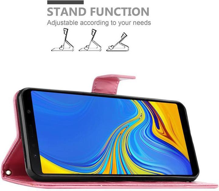 Actual product image Cadorabo Flower Book Cover (Samsung Galaxy A7 (2018))