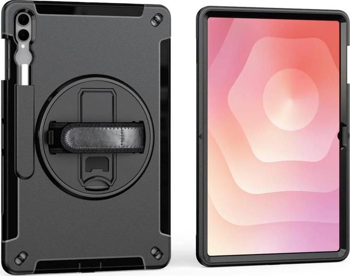 Productafbeelding JT Berlin Rugged Kickstand & Handstrap Hoesje| Samsung Galaxy Tab S11 Ultra| zwart| bulk| (30021) (Samsung Galaxy Tab S11 Ultra)