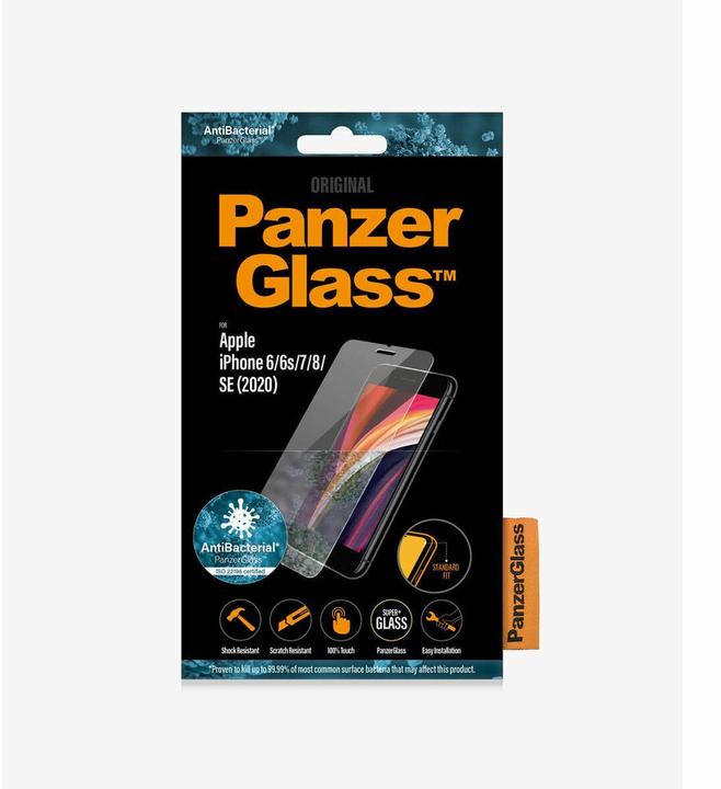 Image du produit PanzerGlass ajustement standard (1 pièce(s), Apple iPhone 6s, Apple iPhone SE (3ème génération), Apple iPhone SE (2ème génération), Apple iPhone 6, Apple iPhone 8, Apple iPhone 7)