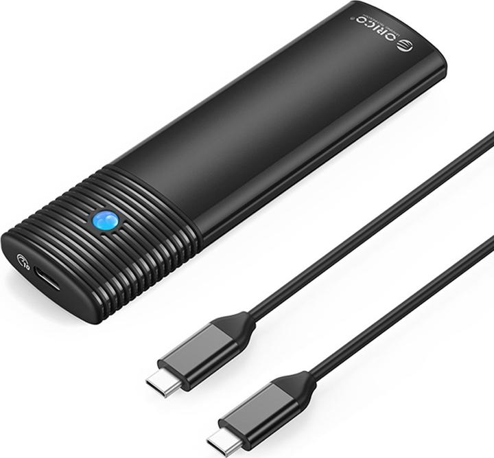 Orico Coffret de disque dur externe M.2 SATA/NVMe, PWDM2-G2-BK-EP, USB-C, 10Gbps (noir) (M.2 2260, M.2 2280, M.2 2230, M.2 2242)