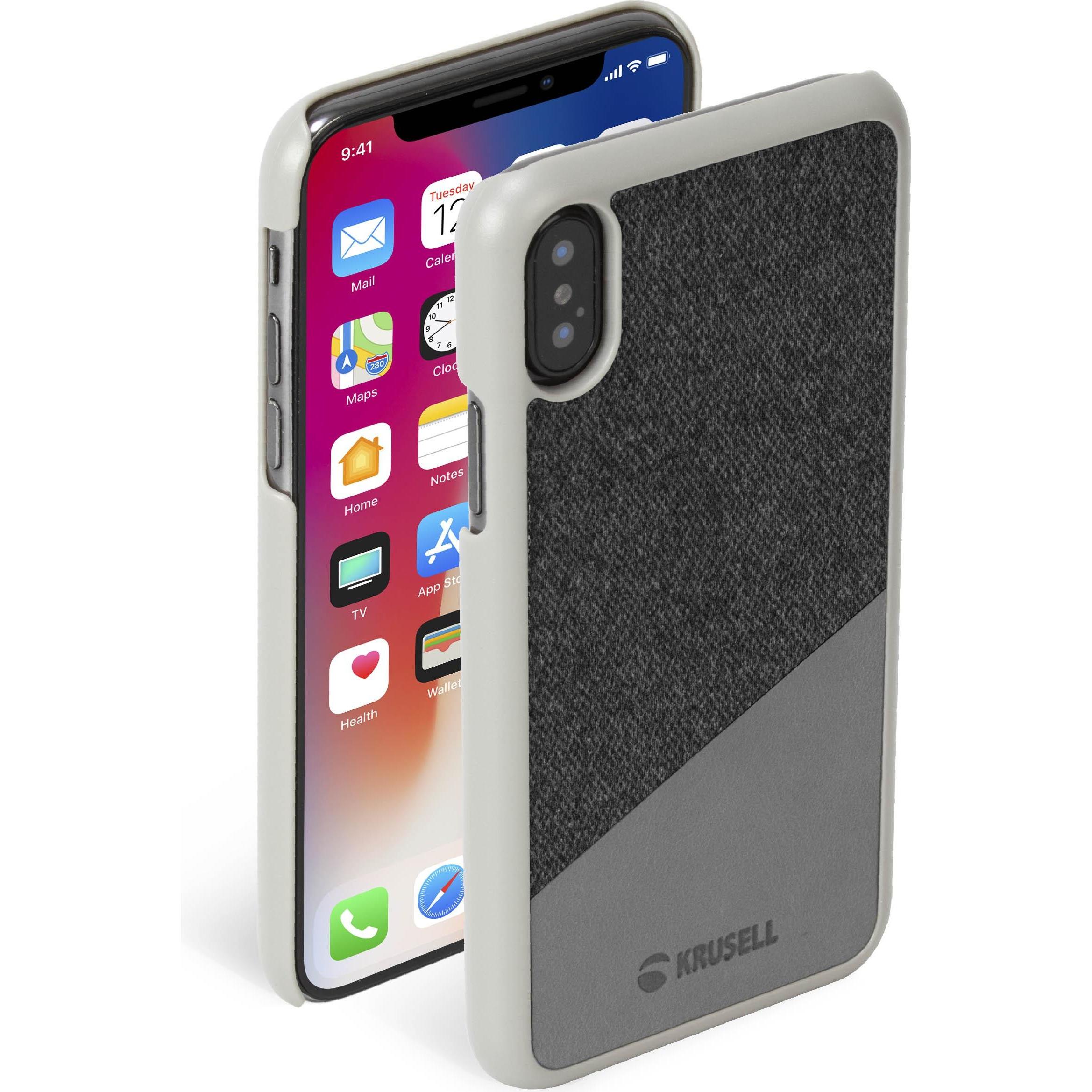 Thumbnail - Krusell Tanum Cover Apple iPhone XS grey (Apple iPhone X), Smartphone Hülle, Grau