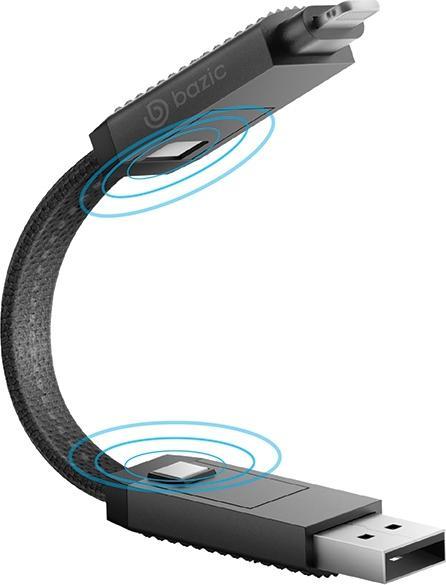 Actual product image Energea Bazic cable GoCharge Alucable 4w1 (USB-A/USB-C - USB-C/Lightning) 0.15m czarny/black 60W 3A (0.15 m, USB 3.0, 60 W)