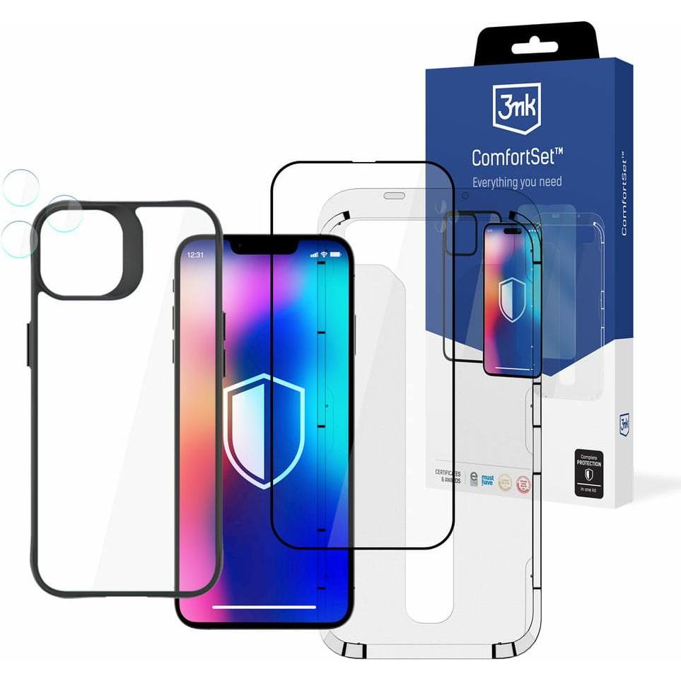 3MK Comfort Set 4in1 iPhone 13 Pro Max 6.7" Zestaw akcesoriów ochronnych 4w1 (1 Stück, Apple iPhone 13 Pro Max), Smartph...