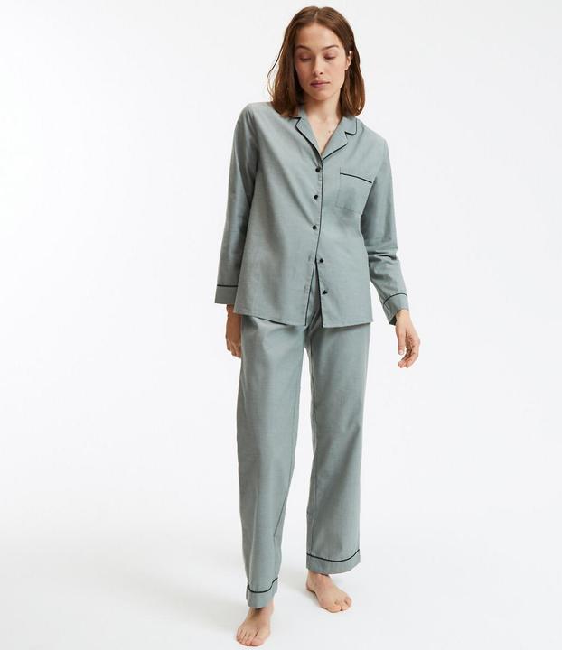Produktbild La Redoute Collections Pyjama Signature in Chambray-Optik (40)