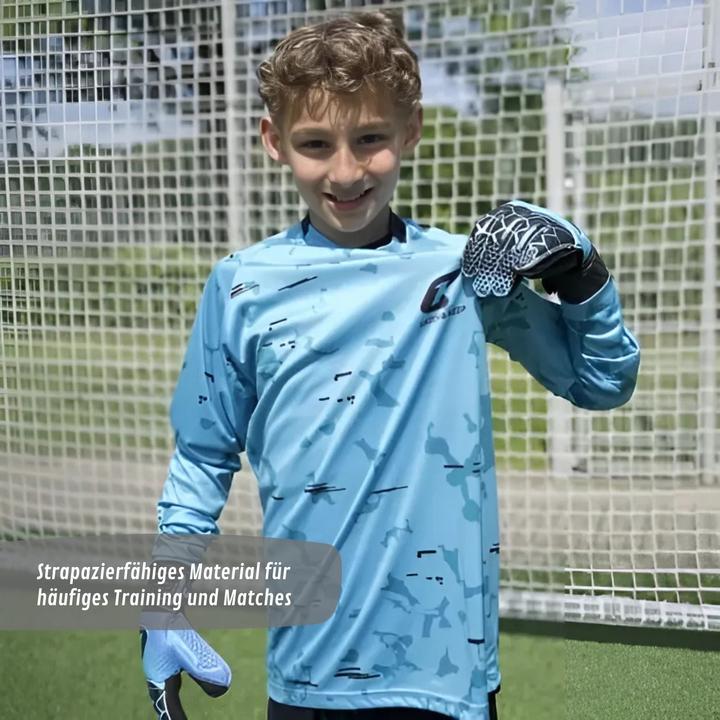 Actual product image Catch & Keep Trikot Blue Camou Protection Torwarttrikot Gr. 140 Fussball Shirt (140)