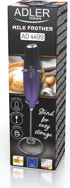 Actual product image Adler AD 4499 Milk frother with a stand, Black/Purple