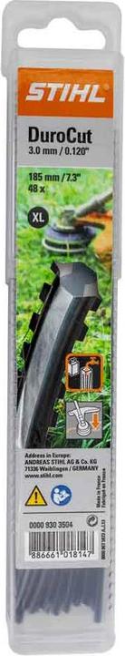 Produktbild Stihl 9303504 Fadenstücke XL gezahnt 185mm x 3mm (Rasentrimmer, Trimmerfaden + Fadenspule)