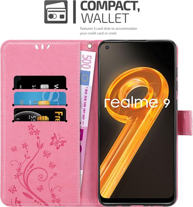 Image du produit Cadorabo Étui Flower Book pour Realme 9 4G / 9 PRO+ (Realme 9 4G, Realme 9 Pro Plus)