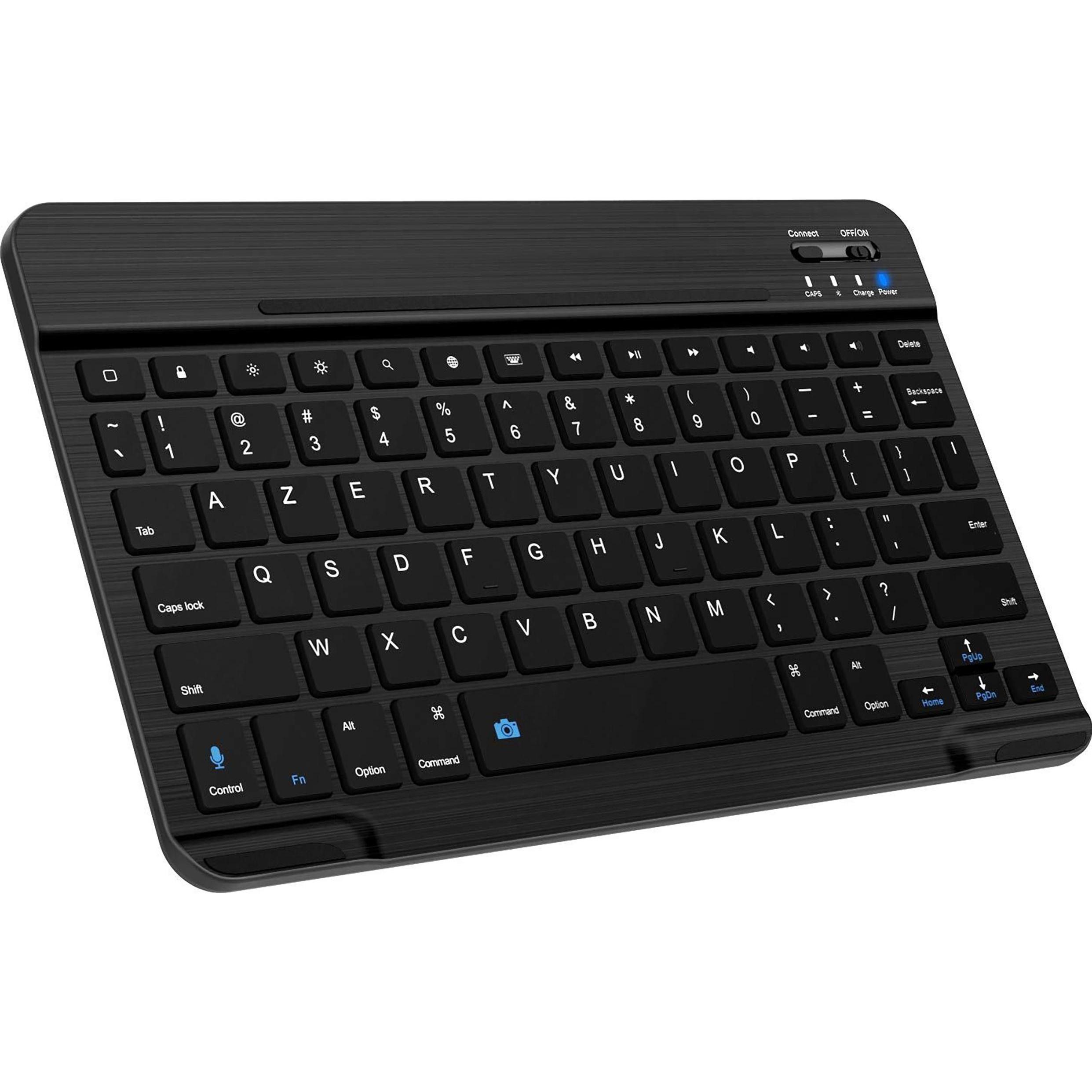 Cazy Azerty Tastatur Hülle mit magnetisch Abnehmbarer Tastatur, Tablet Tastatur, Schwarz