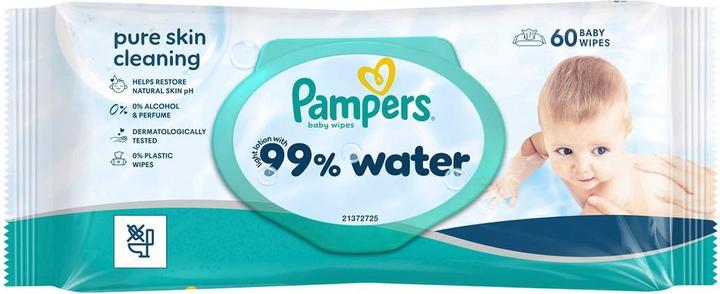 Actual product image Pampers 99% Water (60 pcs.)