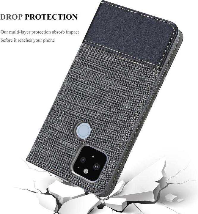 Produktbild Cadorabo Book Jeans Optik Cover (Google Pixel 5 XL)