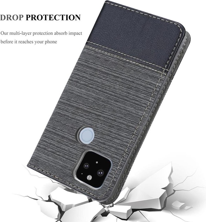 Produktbild Cadorabo Book Jeans Optik Cover (Google Pixel 5 XL)