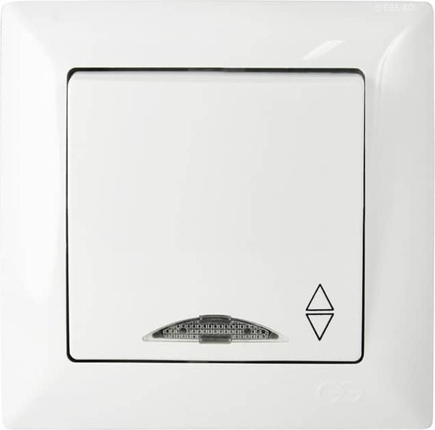 Produktbild Gunsan Visage Wechselschalter 2-Wege Schalter mit Beleuchtung Unterputz Weiss