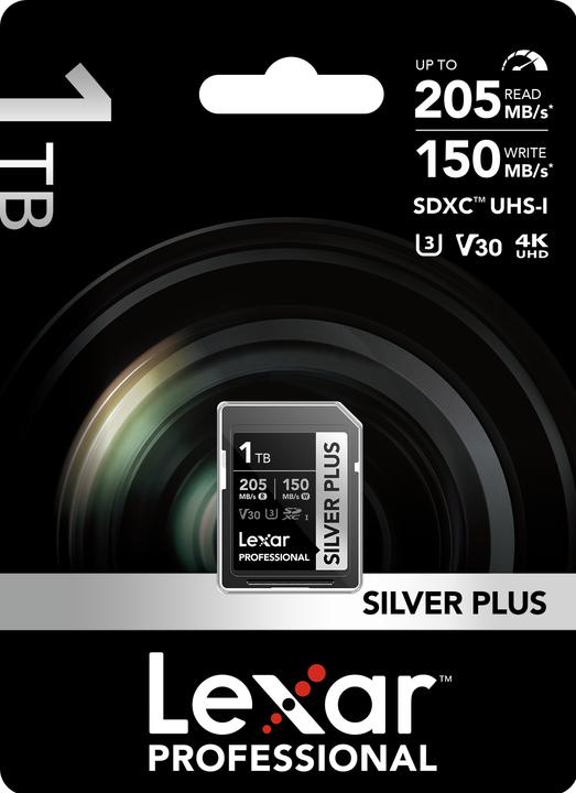 Immagine prodotto Lexar Scheda SDXC Silver Plus 1000 GB (1000 GB, SDXC, U3, UHS-I)
