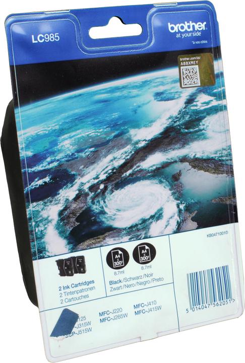 Produktbild Brother LC-985BKBP2DR 2 X BK (BK)